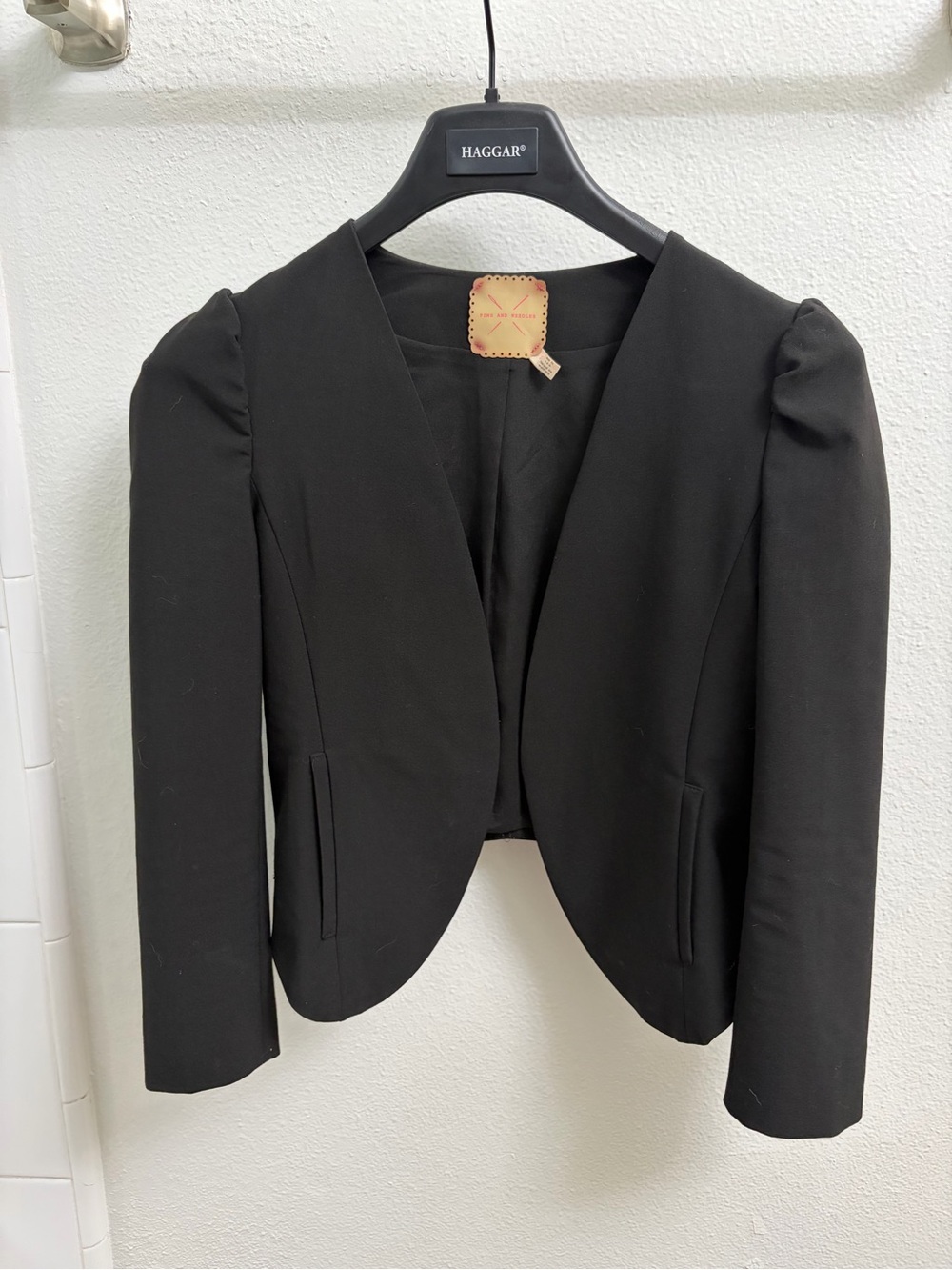 Pins & Needles Black Open-Front Cropped Blazer